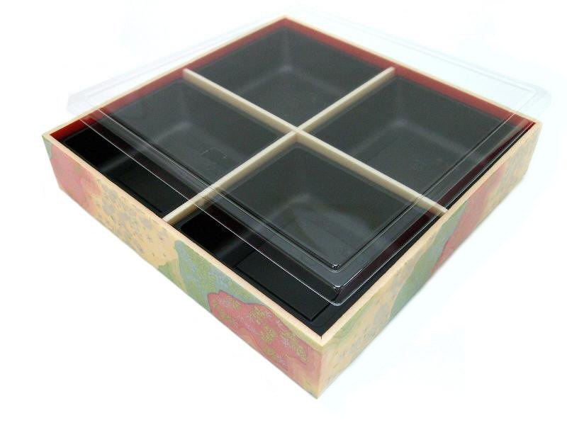 折箱　折箱製造　ヤサカ　松花堂７寸－４黒古今（ボ）